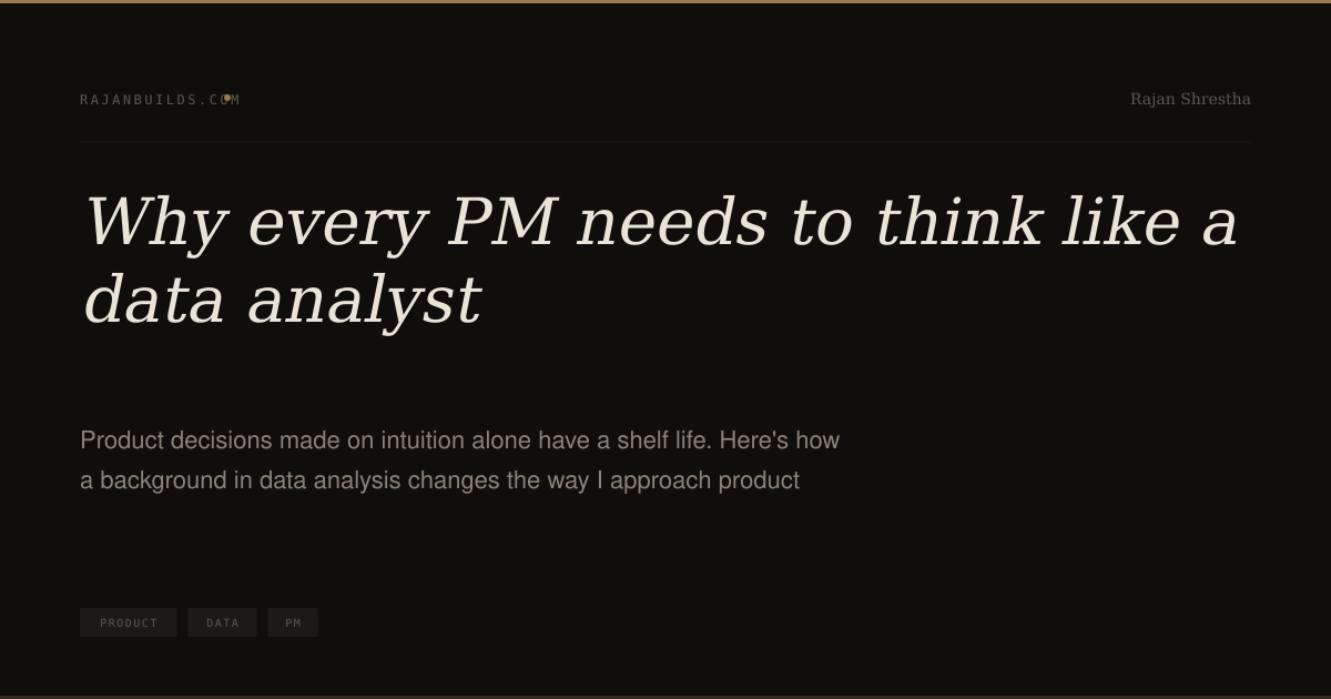Why every PM needs to think like a data analyst